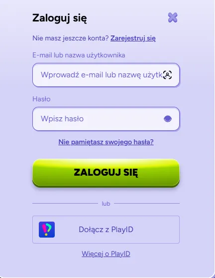 Logowanie do konta Spinbara